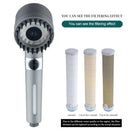GobekUsa 3-Mode High Pressure Handheld Shower Head with Stop Button - Bathroom Spray Nozzle