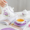 GobekUsa Blue Dream Tea Set: Cup, Saucer, Milk Jar, Sugar Bowl, Plates & More