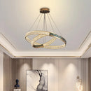 GobekUsa Crystal Ring Ceiling Chandelier | Stainless Steel | Luxury Home Decor