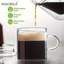 GobekUsa 6PCS Glass Espresso Cups - 120ML 4OZ