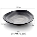 GobekUsa Black Melamine Plastic Dipping Sauce Dish Bowl Set - Pack of 4