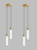 Minimalist White Linear Pendant Light In Aluminum