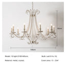 GobekUsa Crystal LED Chandelier: French Living Room Retro E14 Pendant Light for Home Decor