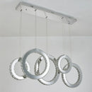 GobekUsa Crystal Circle LED Pendant Chandelier for Dining Room