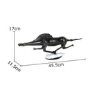 GobekUsa Bull Statue: Abstract Cast Iron Cattle Sculpture for Modern Home Decor