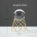 GobekUsa Crystal Ball Crafts: Nordic Light Luxury Modern Metal Décor for Home and TV Cabinet