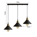 Black Vintage Multi-Head Metal Pendant Light