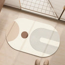 GobekUsa Geometric Diatom Ooze Bathroom Rug Super Absorption Non-slip Quick Dry Bath Mat
