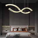 GobekUsa Crystal Chandelier Pendant Lamp Hanging Light for Living Room