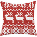 GobekUsa Christmas Cotton Linen Pillowcases - Decorative Sofa Cushion Cover in Various Sizes