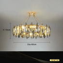GobekUsa Crystal Chandelier Light: Modern LED Pendant Lamp for Bedroom & Living Room.