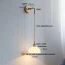 GobekUsa LED Glass Wall Light Fixture Bedroom Aisle Study Modern Adjustable Bedside Lamp
