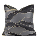 GobekUsa Black & Gold Floral Jacquard Throw Pillow Cover Oriental Art Case
