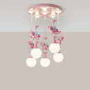GobekUsa Children's Carousel LED Chandeliers: Nordic Princess Decor Pendant Lights for Living Room