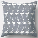 GobekUsa Grey Geometry Leaves Floral Stripes Plaids Print Lumbar Pillow Case