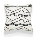 GobekUsa Lambswool Face Cushion Cover 45x45 Beige White Abstract Art Pillowcase