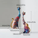 GobekUsa Cat Lovers Resin Figurines | Graffiti Couple Ornaments for Home Decor