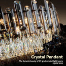 GobekUsa Gold Crystal Ceiling Chandelier: Luxury Modern LED Pendant for Home Décor
