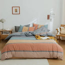 GobekUsa Japanese Style Cotton Printed 4Pcs Bedding Set with Double-Sided Design