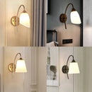 GobekUsa Gold Glass Wall Lamp Bedroom Sconce for Hotel Living Room Aisle Staircase