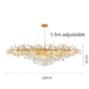 GobekUsa Golden Chandelier Modern Luxury LED Glossy Ceiling Lamp
