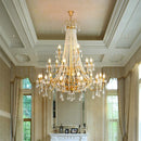 GobekUsa Crystal LED Chandelier Pendant Lights for Villa Stairs and Hotel Decor