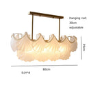 GobekUsa Crystal Pearl Chain Chandelier: Luxe Hanging Lamp for Exquisite Home Decor