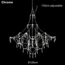 GobekUsa Golden Lustre Crystal Chandelier for Living Dining Bedroom LED Lights