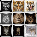 GobekUsa Animals World Tiger Lion Pillow Case for Cute Home Decor in Sofa Living Room