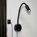 GobekUsa Bronze Gooseneck LED Wall Lamp Bedroom Bedside Sconce Spot Lighting