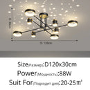 GobekUsa LED Chandelier: Modern Smart Remote Ceiling Light for Living Room Bedroom Dining Kitchen