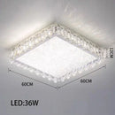 GobekUsa Crystal LED Ceiling Chandelier: Modern Dimmable Lighting Fixture for Stylish Home Decor