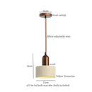 GobekUsa LED Yellow Travertine Pendant Light Hanglampen for Kitchen Cafe Living Room