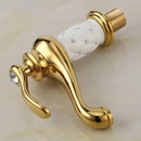 GobekUsa Gold Brass Basin Faucet with Diamond, Single Handle Hot Cold Mixer Tap