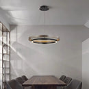 GobekUsa Double Circular LED Chandelier for Dining, Bedroom, Living Room - Modern Nordic Style