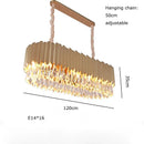 GobekUsa Crystal Water Droplet Pendant Lights, Dimmable Luxury LED Dining Room Fixture