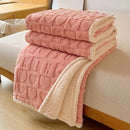GobekUsa Heart Shaped Cut Flowers Flannel Fleece Blanket