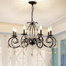 GobekUsa Crystal Candle Chandelier for Bedroom and Living Room Lighting