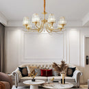 GobekUsa Bronze Villa All Copper Chandelier - Modern Light Luxury for Living Room
