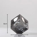 GobekUsa Crystal Cube Statue Desk Ornament - Creative Room Decor Sculpture