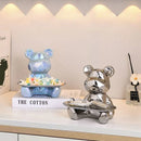 GobekUsa Geometric Bear Piggy Bank Key Tray Cosmetic Bookshelf Statue & Storage Box