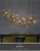 GobekUsa Dandelion Chandelier: Modern Nordic Pendant Light for Living Dining Room, Creative Balcony Fixture