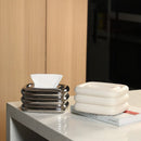 GobekUsa Geometric Fringe Ceramic Tissue Box Rectangle Desktop Holder Home Decor Storage