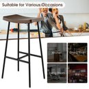 Industrial Saddle Stool with Metal Legs and Adjustable Foot Pads by LJGDeals