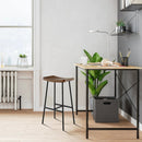 Industrial Saddle Stool with Metal Legs and Adjustable Foot Pads by LJGDeals