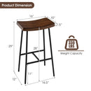 Industrial Saddle Stool with Metal Legs and Adjustable Foot Pads by LJGDeals