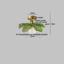 GobekUsa Green Flower Glass Copper Ceiling Light - Nordic Modern LED, Living Room Bedroom Hallway Fixtures