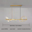 GobekUsa Glass Ball Pendant Chandelier: Scandinavian LED Light for Kitchen Dining Table