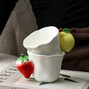 GobekUsa Fun Fruits Ceramic Mug Lemon/grape Dining Coffee Afternoon Tea Cup