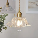 Nordic Vintage Flower Glass Pendant Light